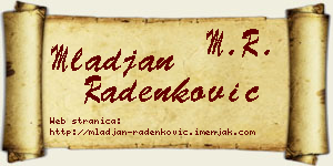 Mlađan Radenković vizit kartica